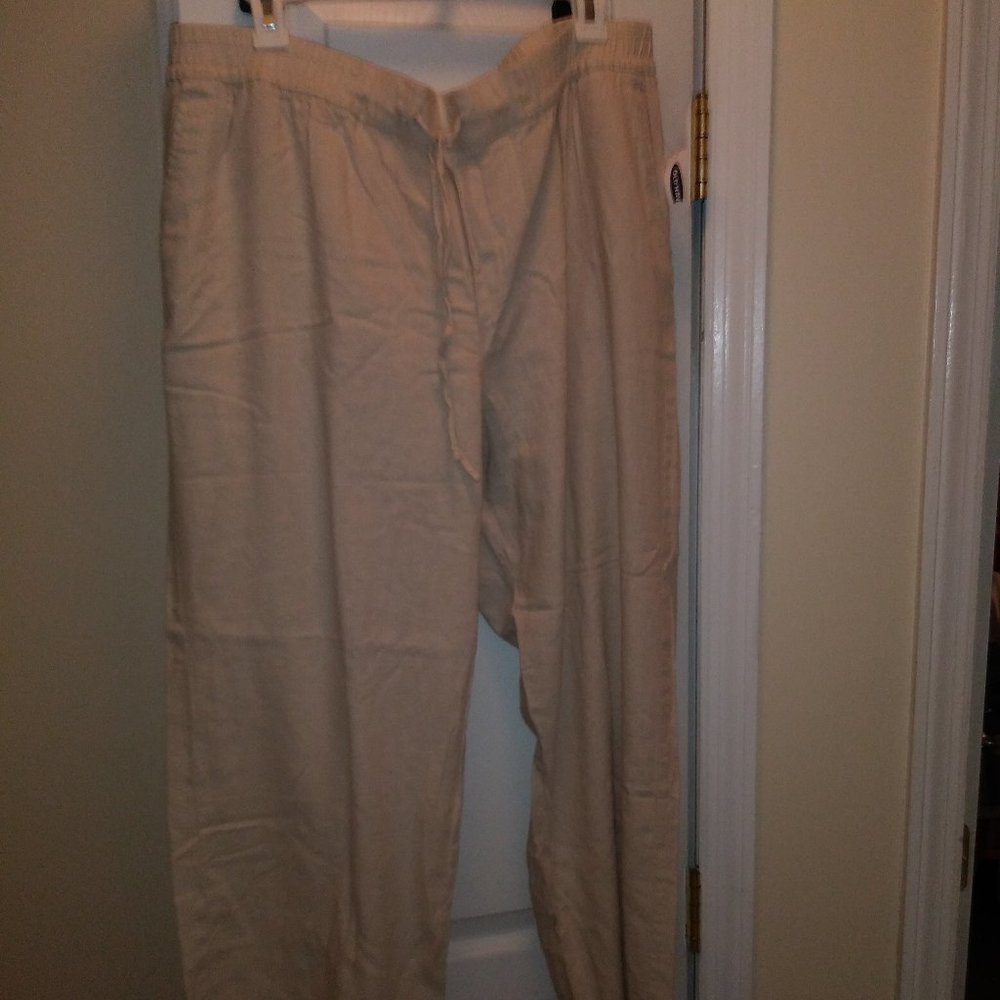 Old Navy wide leg cotton / linen blend pants